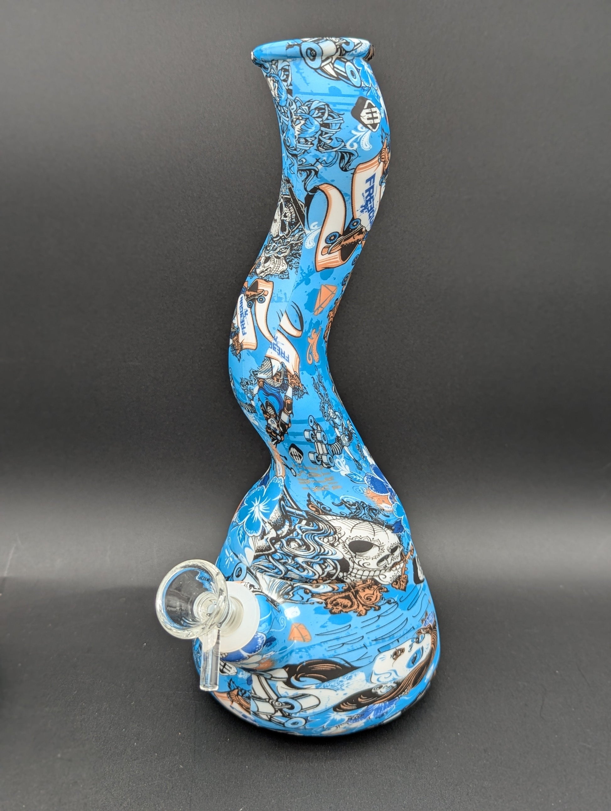 10" Assorted Twisted Neck Silicone Beaker-Avernic Smoke Shop
