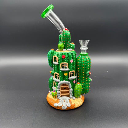 10” Cactus Castle 3D Bong - Meech Madness Smoke Shop