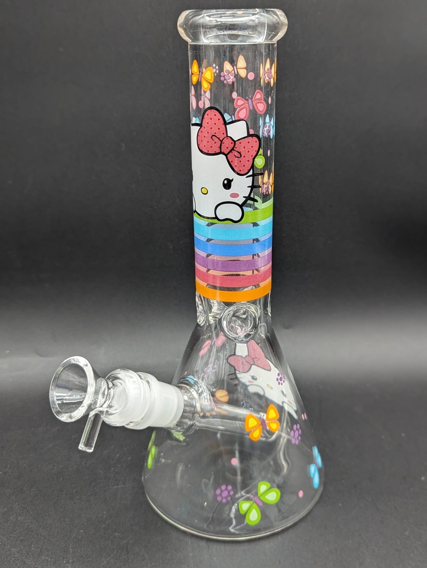 10" Colorful Kitty Graphic Beakers - Meech Madness Smoke Shop