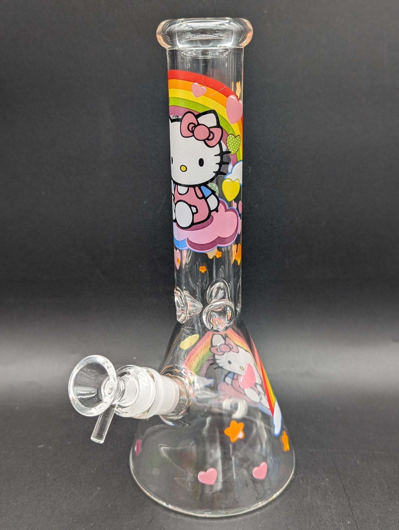 10" Colorful Kitty Graphic Beakers - Meech Madness Smoke Shop