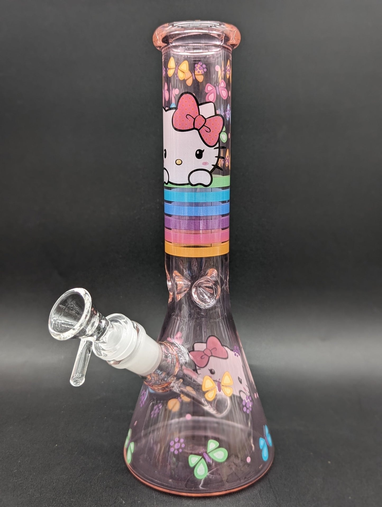 10" Colorful Kitty Graphic Beakers - Meech Madness Smoke Shop