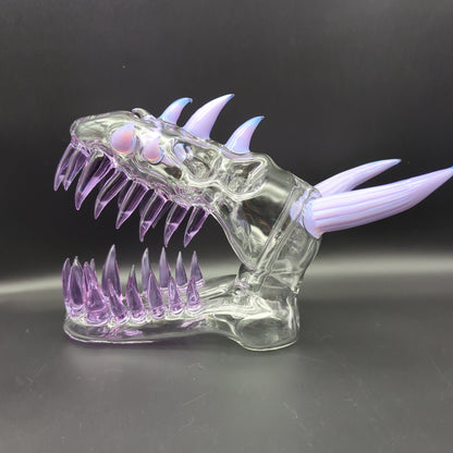 10" Dragon Skull Sculpture Rig - by EKA Glass - Avernic Smoke Shop