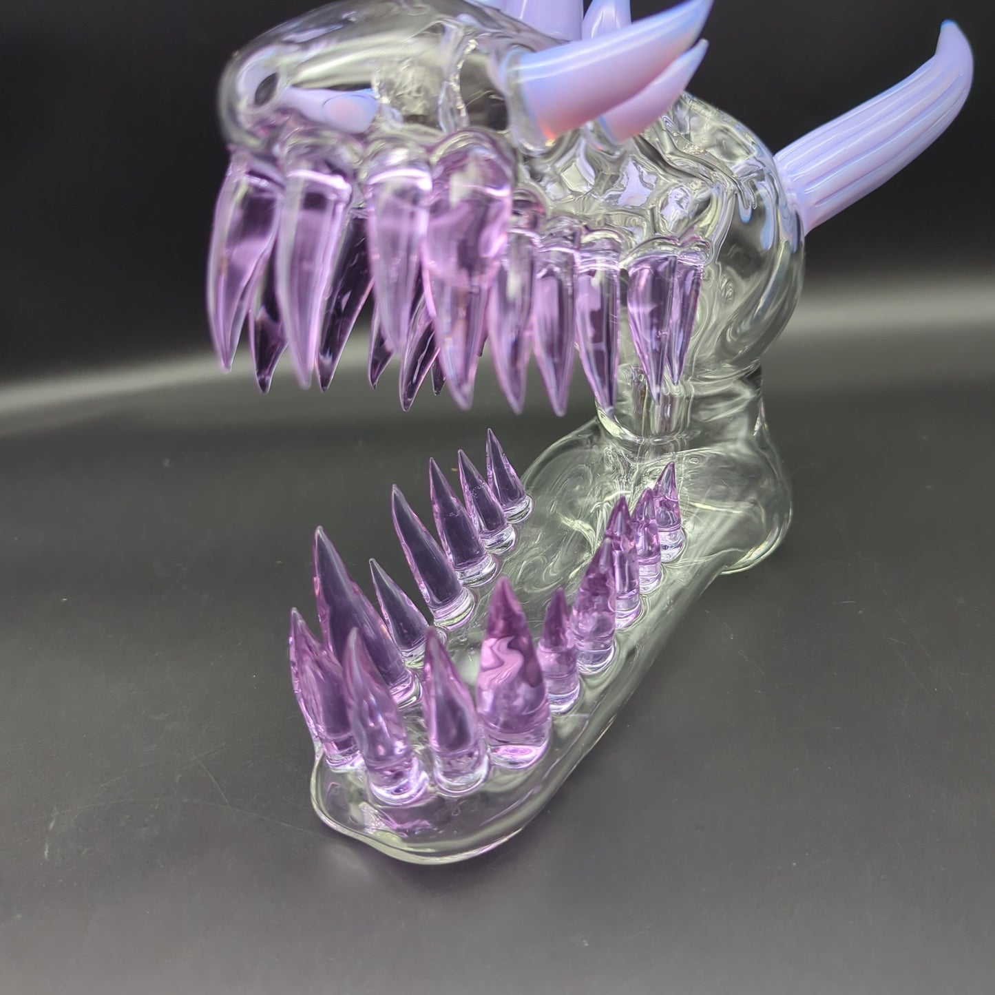 10" Dragon Skull Sculpture Rig - by EKA Glass - Avernic Smoke Shop