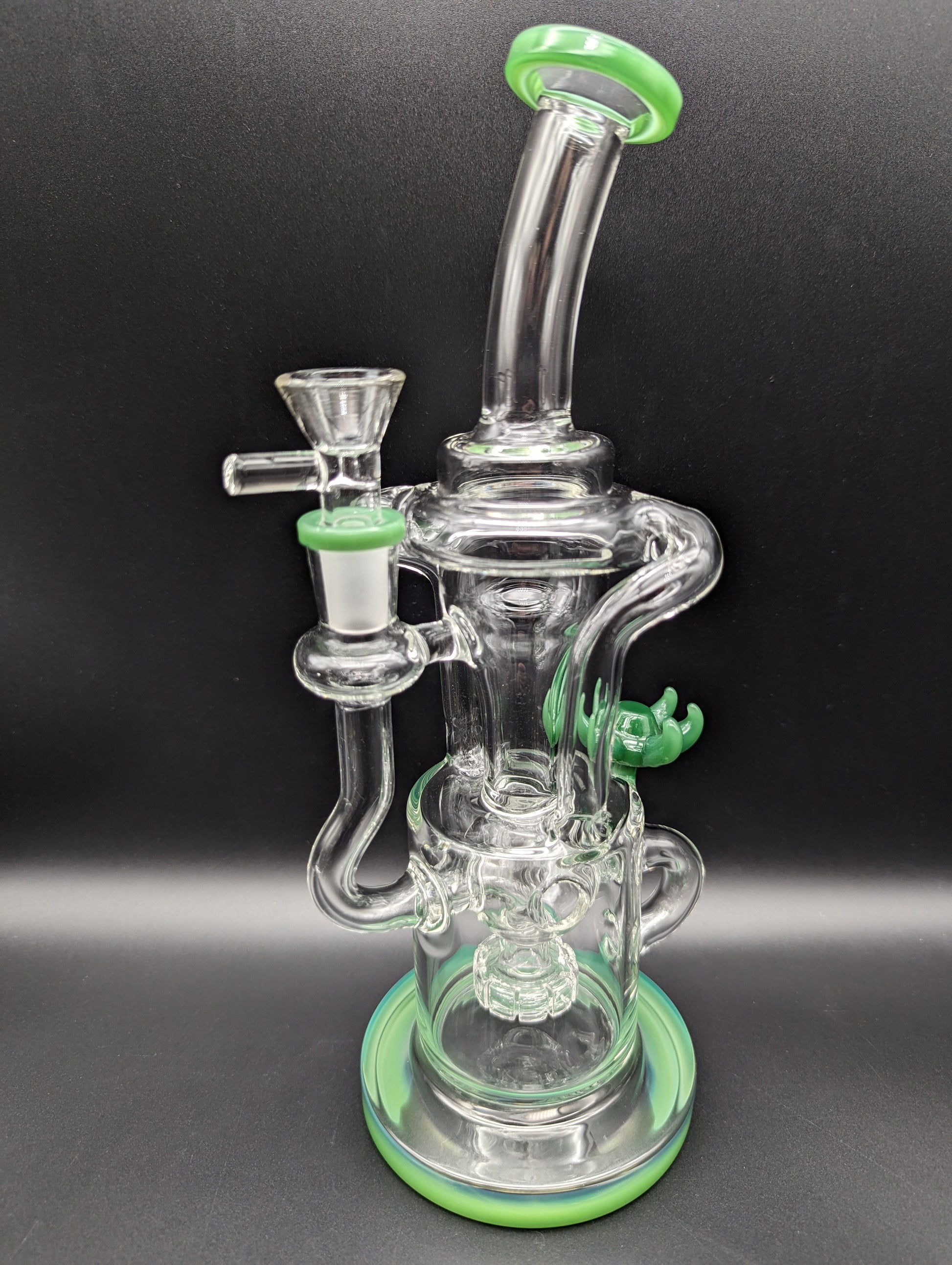 10" Egg Perc Showerhead Recycler Water Pipe - Avernic Smoke Shop