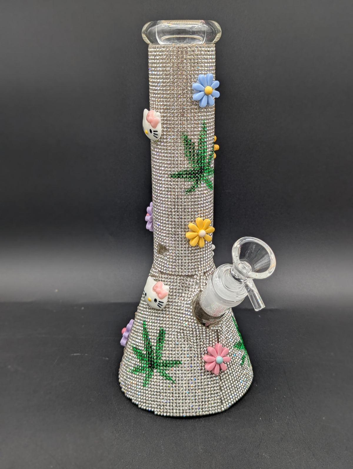 10" Fully Jeweled Kitty Beaker Bong-Avernic Smoke Shop