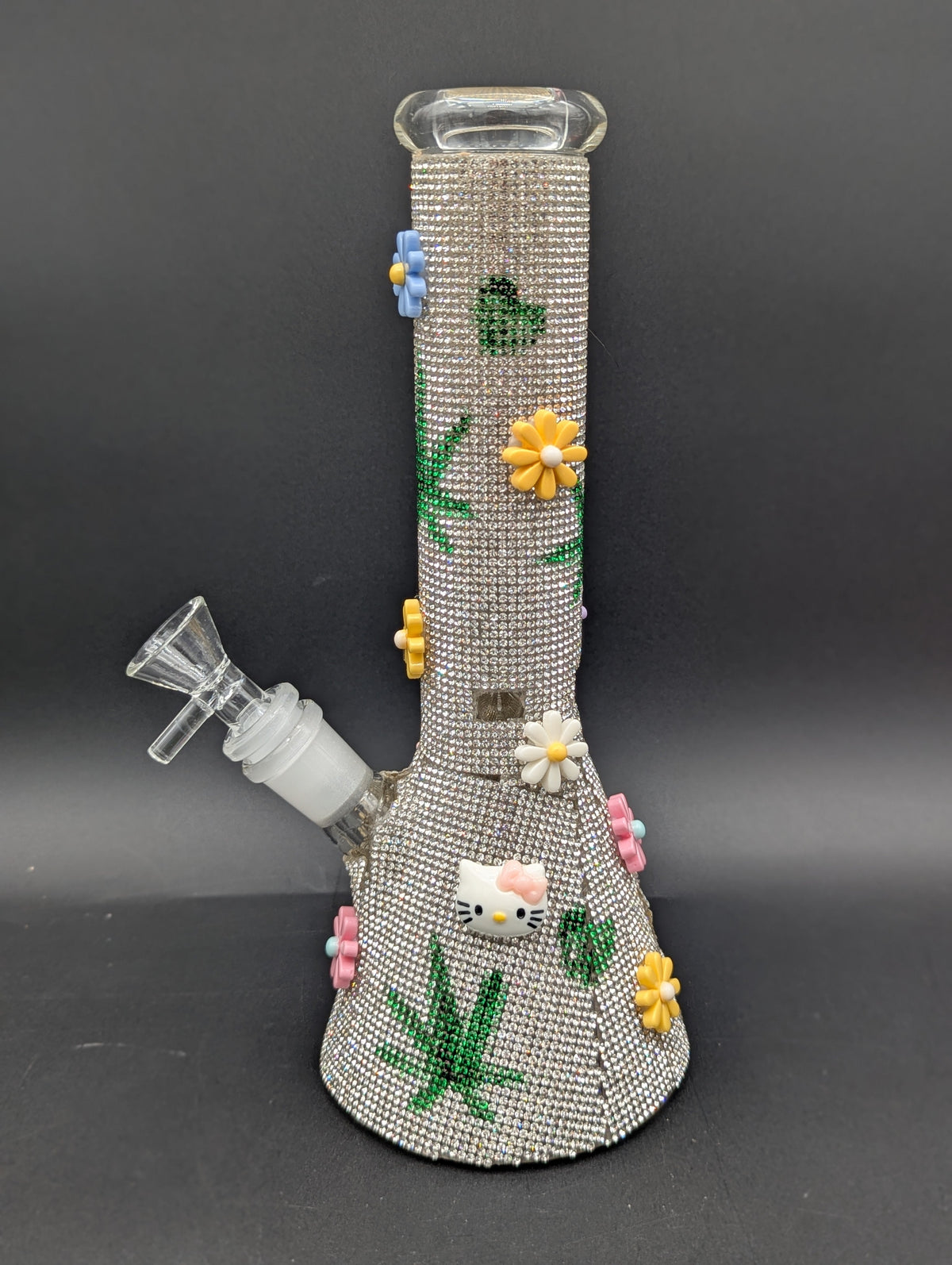 10" Fully Jeweled Kitty Beaker Bong-Avernic Smoke Shop