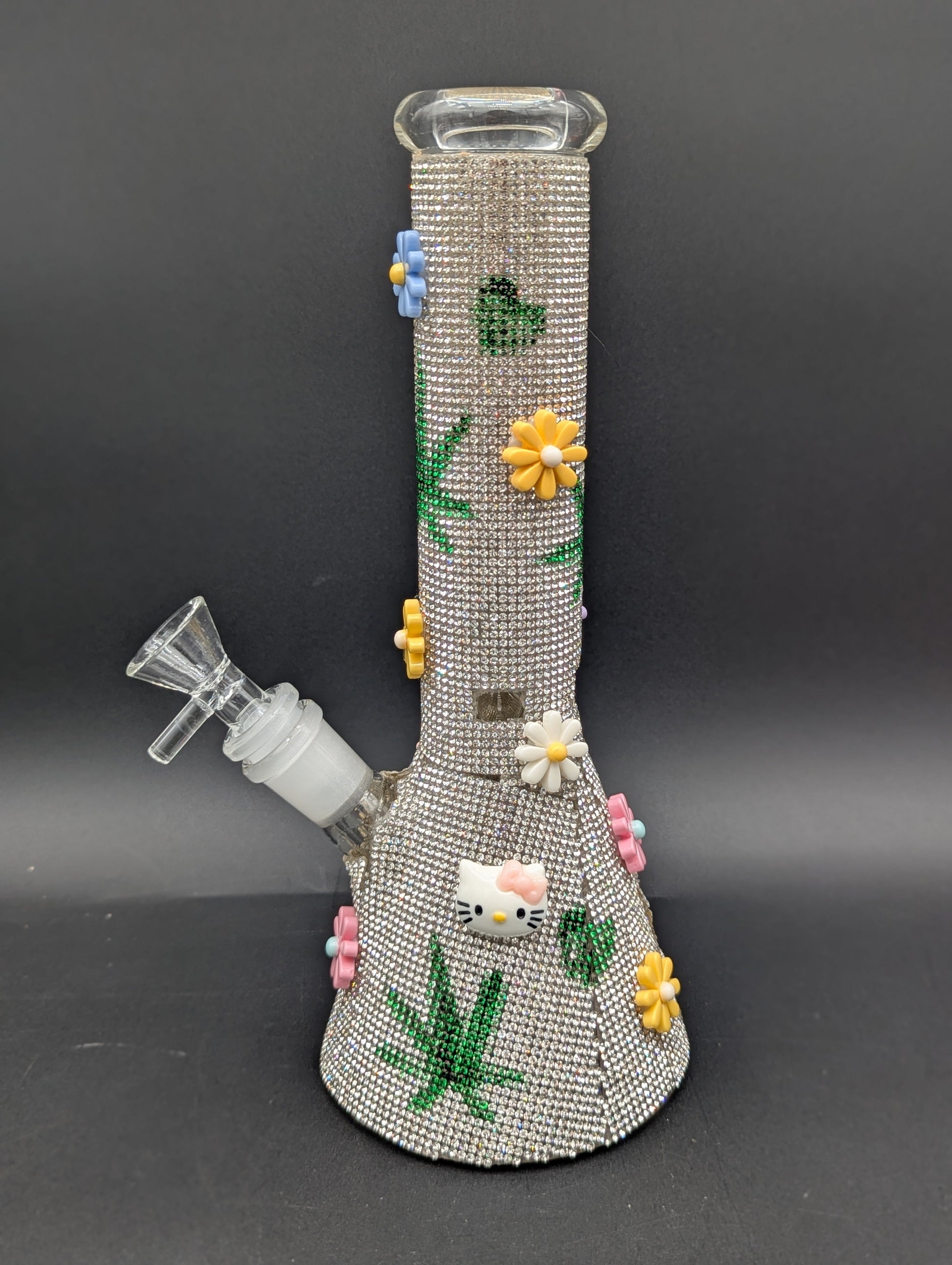 10" Fully Jeweled Kitty Beaker Bong-Avernic Smoke Shop