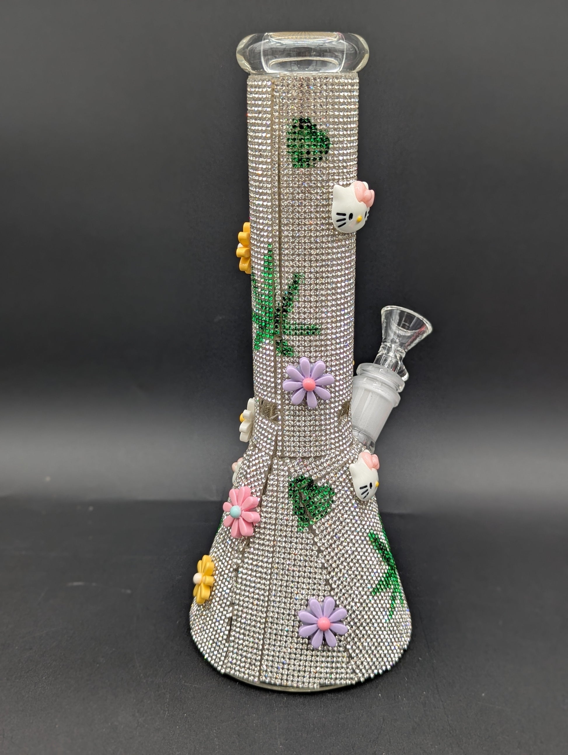 10" Fully Jeweled Kitty Beaker Bong-Avernic Smoke Shop