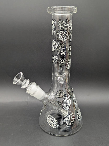 10" Glow in the Dark Designer Beaker Bong-Avernic Smoke Shop