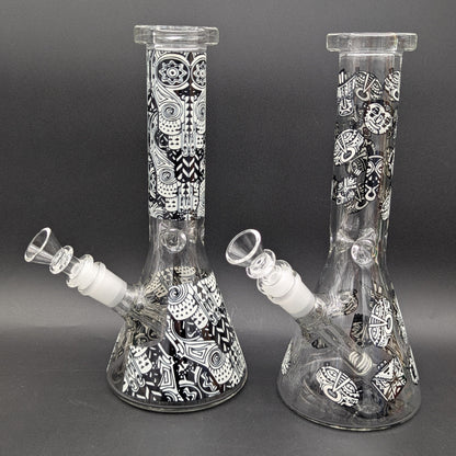 10" Glow in the Dark Designer Beaker Bong-Avernic Smoke Shop
