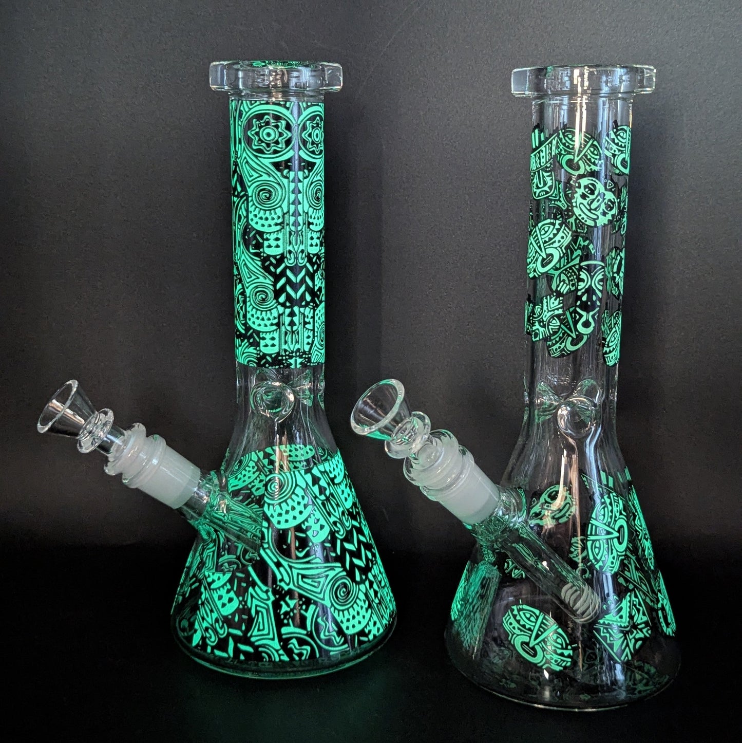 10" Glow in the Dark Designer Beaker Bong-Avernic Smoke Shop