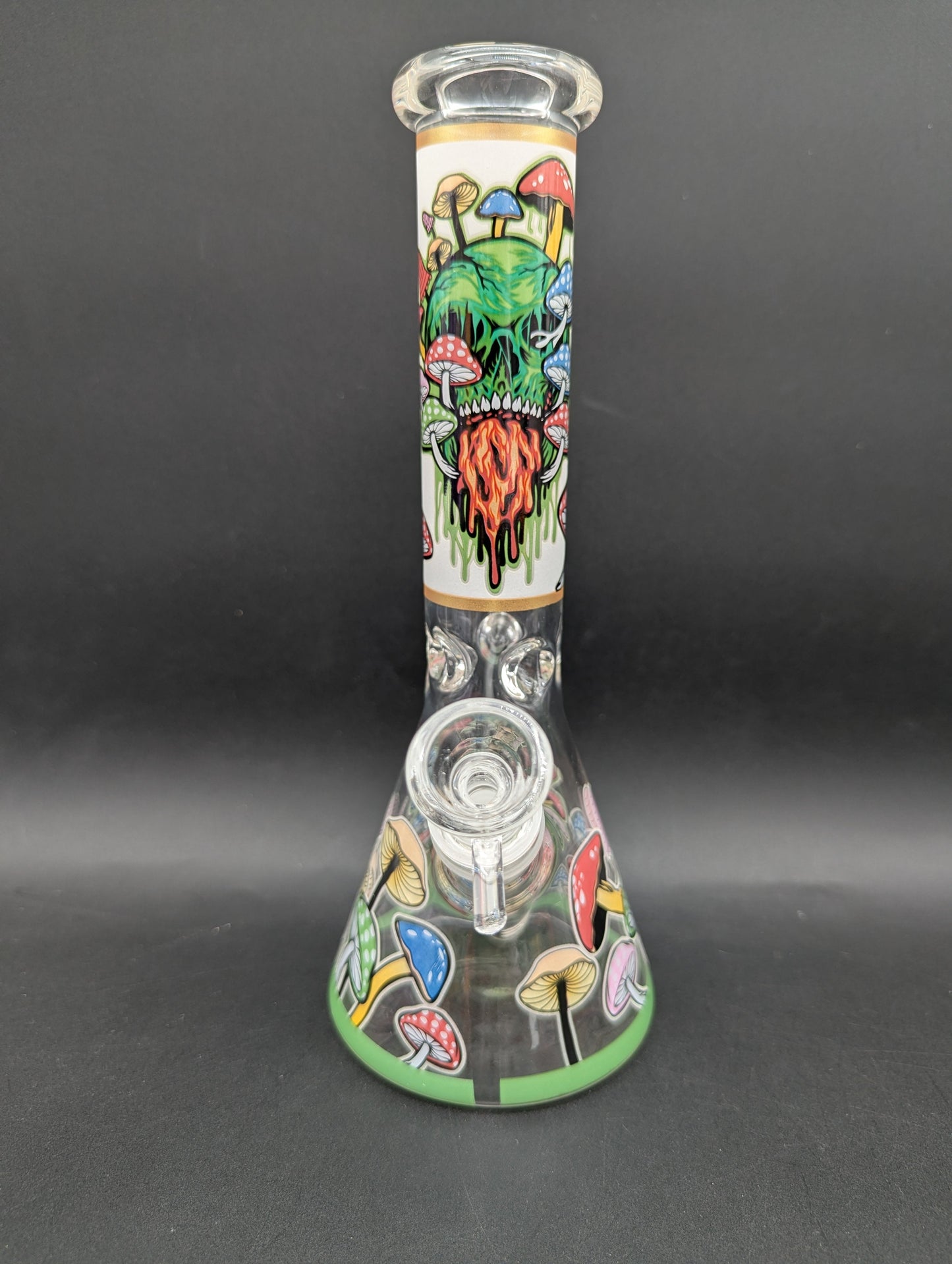 10" Mushroom Skull Classic Beaker Bongs