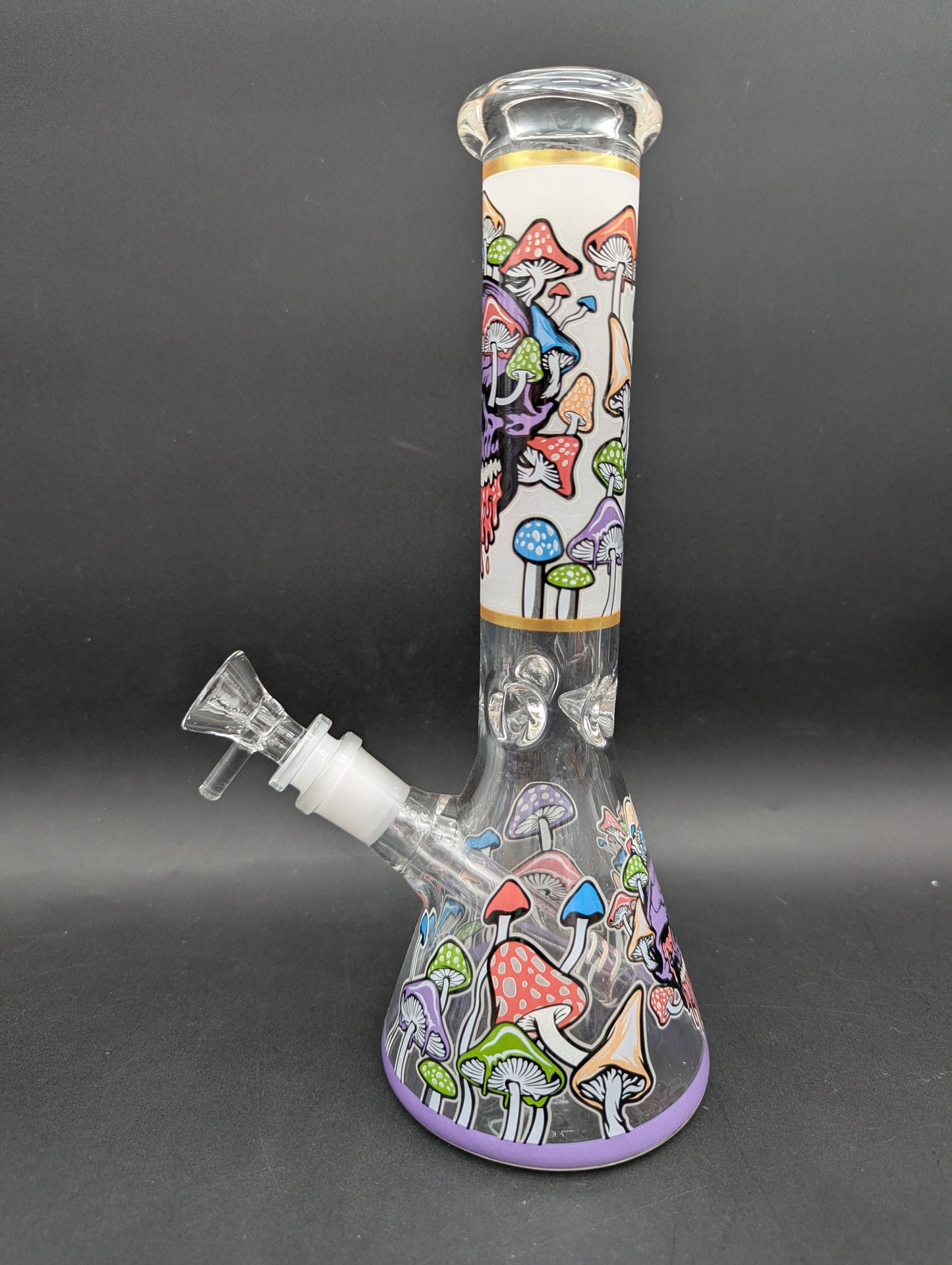 10" Mushroom Skull Classic Beaker Bongs