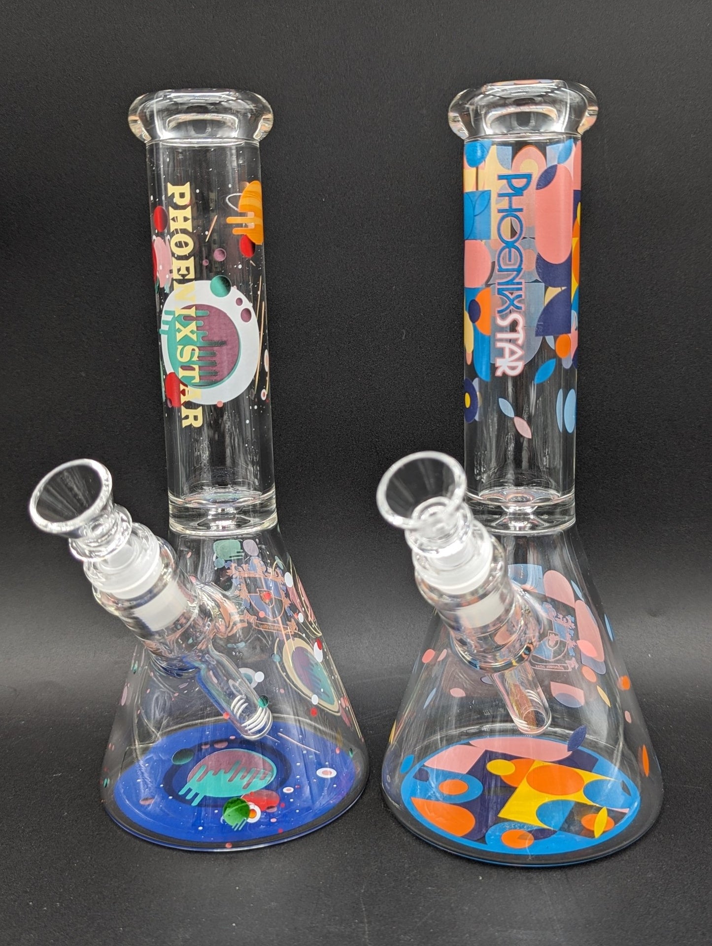 10" Phoenix Glass Color Splash Beaker - Meech Madness Smoke Shop