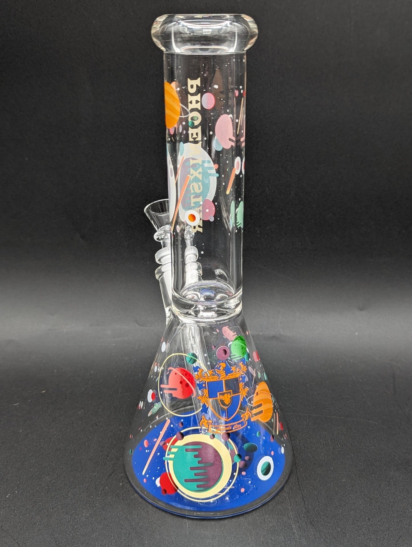 10" Phoenix Glass Color Splash Beaker - Meech Madness Smoke Shop