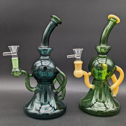 10" Sphere Recycler Bong w/ Color-Avernic Smoke Shop