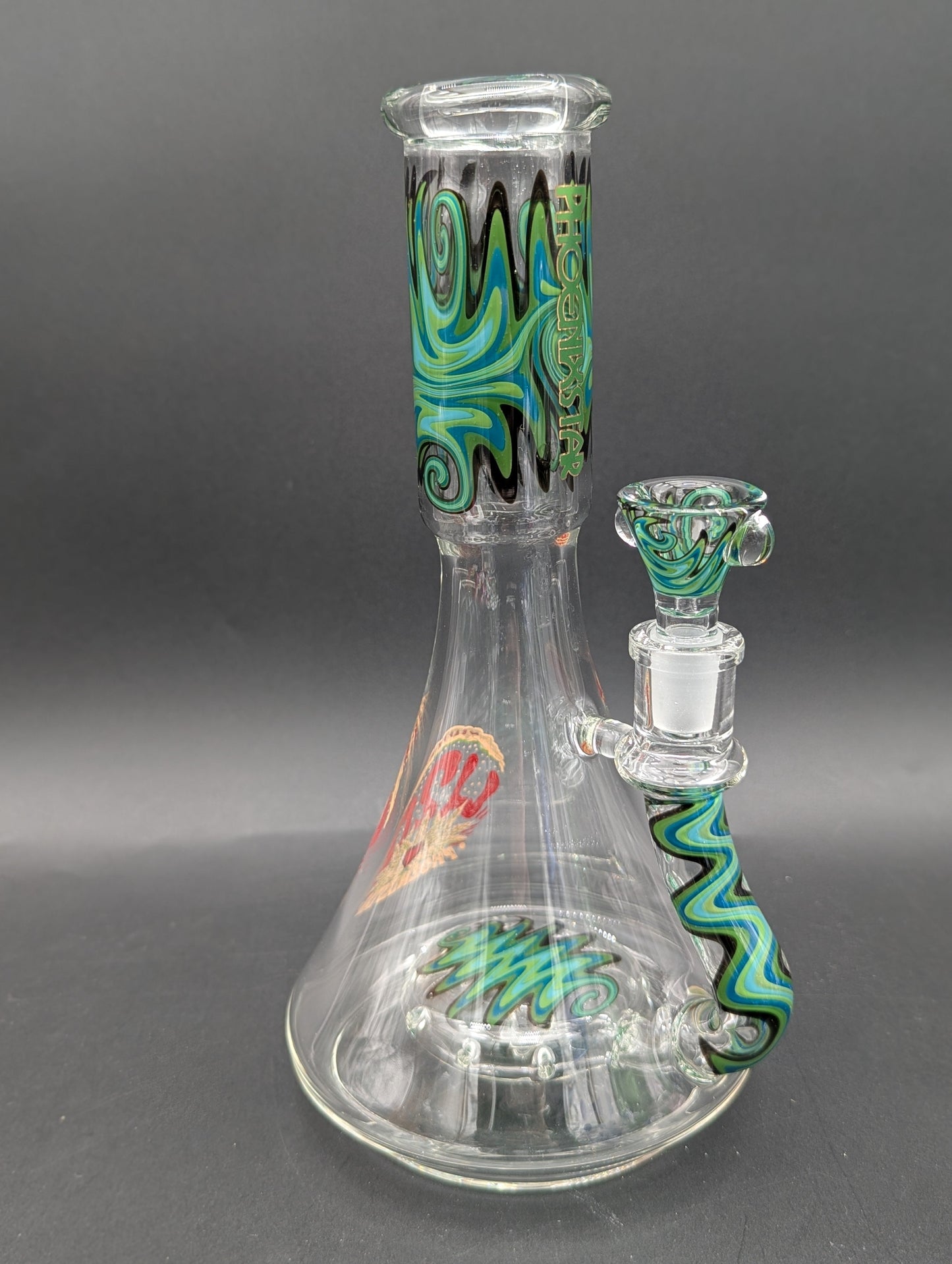10" Wig Wag Showerhead Beaker Bong-Avernic Smoke Shop
