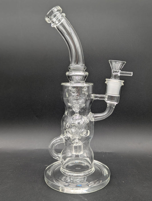 11" Clear Swiss Sphere Recycler Bong-Avernic Smoke Shop
