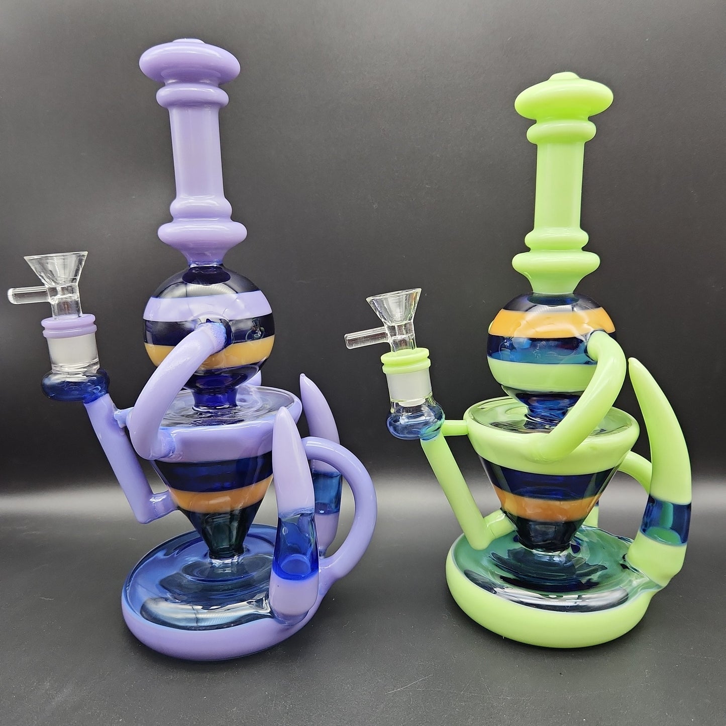 11" Hollowfoot Horn Recycler Water Pipe - Avernic Smoke Shop