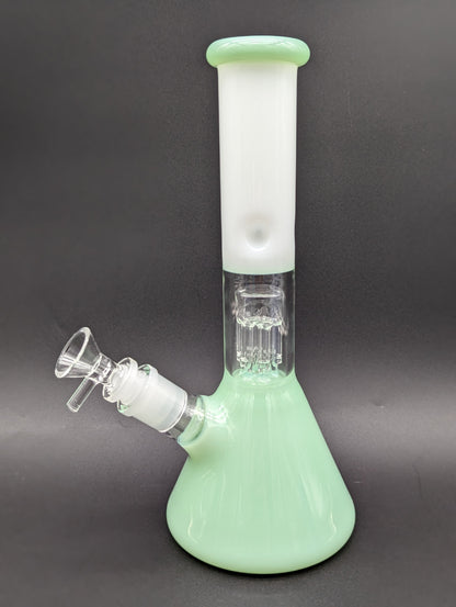 11" Milky Color Beaker w/ Tree Perc