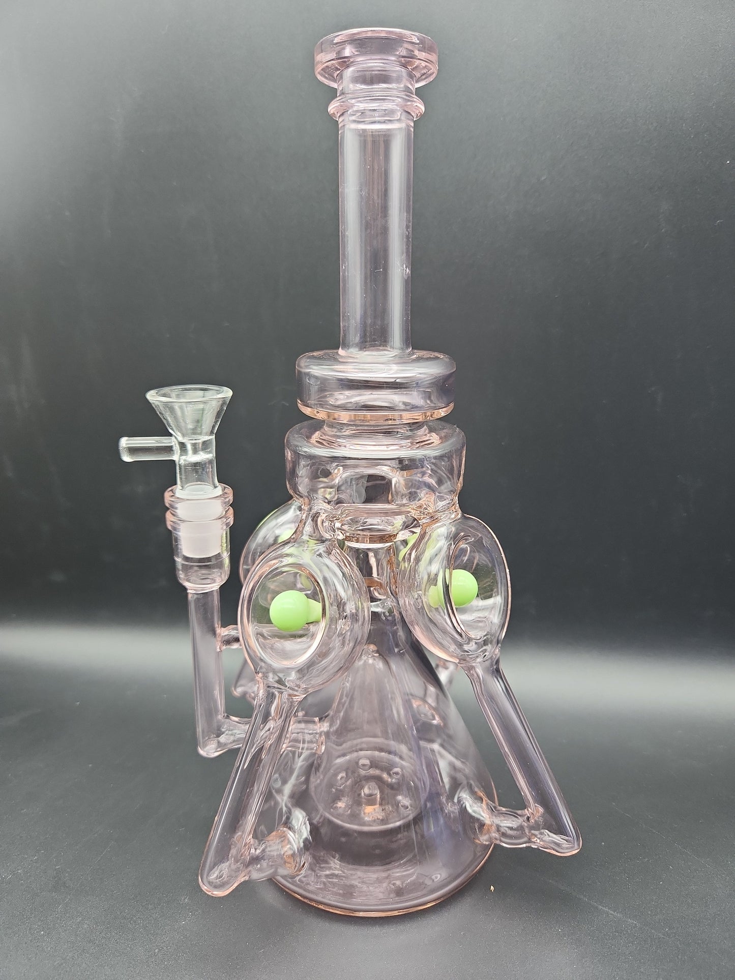 11" Quad Tube Recycler w/ Pyramid Perc - Avernic Smoke Shop