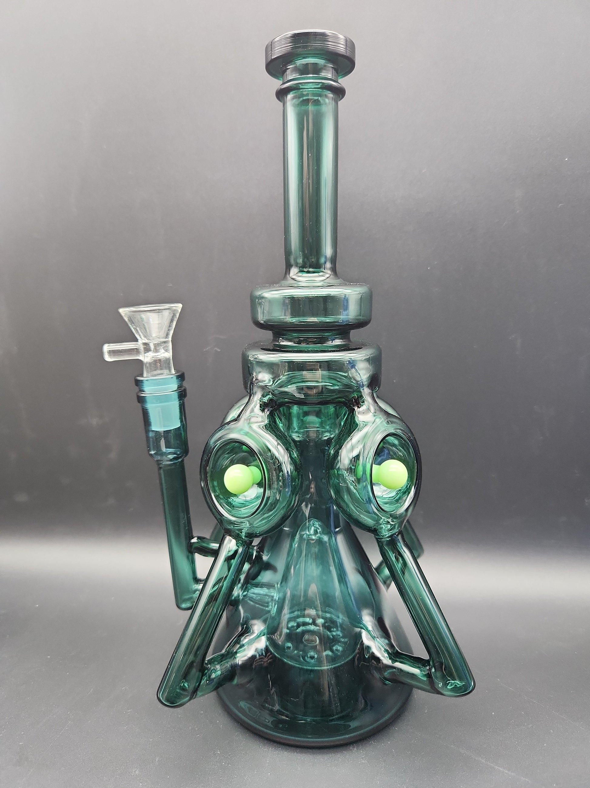 11" Quad Tube Recycler w/ Pyramid Perc - Avernic Smoke Shop