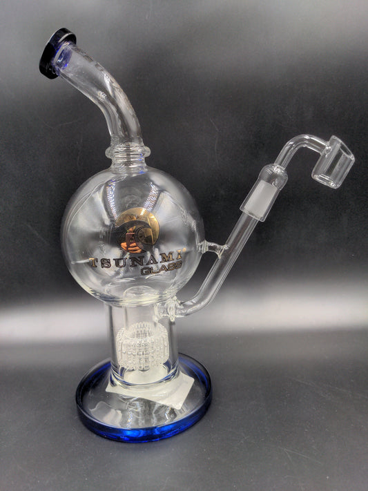 11" Tsunami Shower Head Globe Concentrate Rig-Avernic Smoke Shop