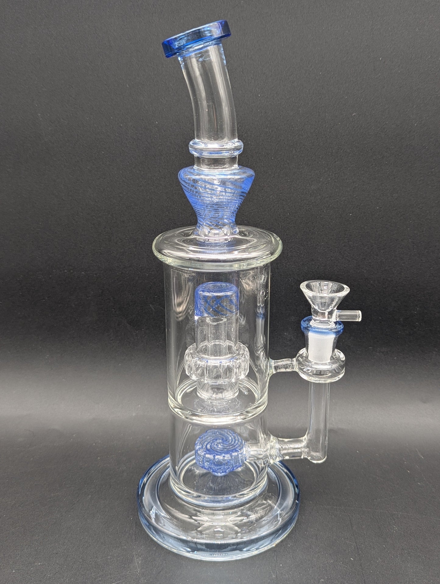 11" Two Tier Bent Neck Water Pipe-Avernic Smoke Shop