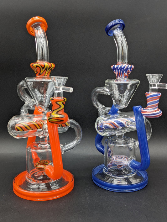 12" Triple Layer Wig Wag Recycler bong - Meech Madness Smoke Shop