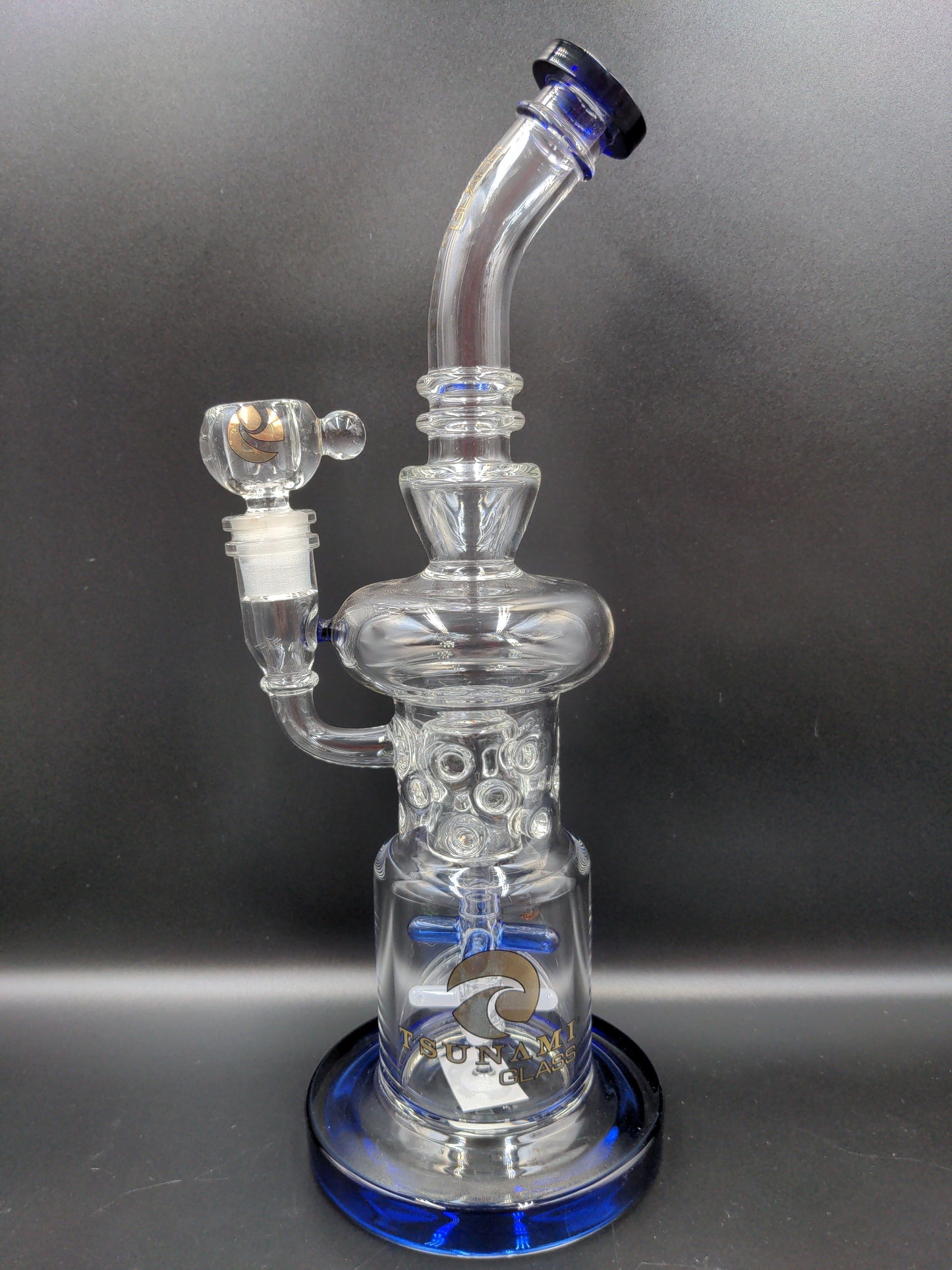 12" Tsunami Double Propeller Drum Perc Recycler - Avernic Smoke Shop