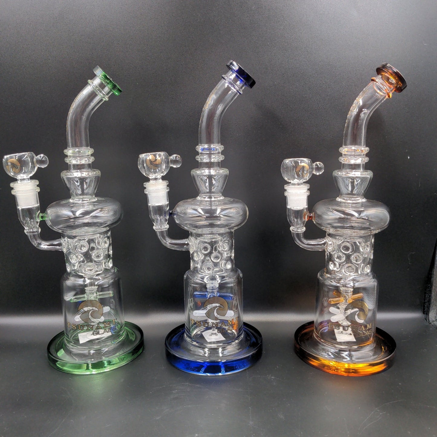 12" Tsunami Double Propeller Drum Perc Recycler - Meech Madness Smoke Shop