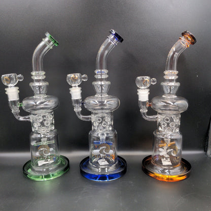 12" Tsunami Double Propeller Drum Perc Recycler - Meech Madness Smoke Shop