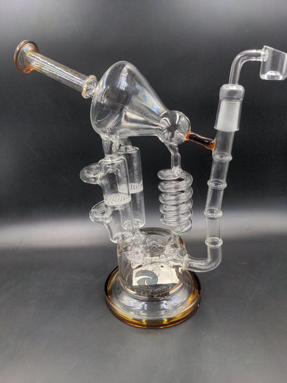 12" Tsunami Sprinkler Honeycomb Twist Recycler - Meech Madness Smoke Shop
