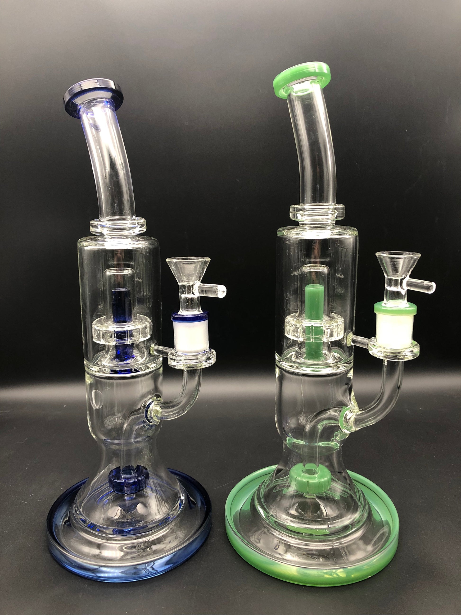 12" Two Tier Showerhead Water Pipe - Avernic Smoke Shop