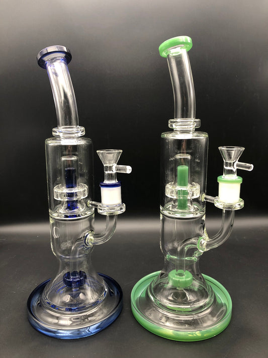 12" Two Tier Showerhead Water Pipe - Avernic Smoke Shop