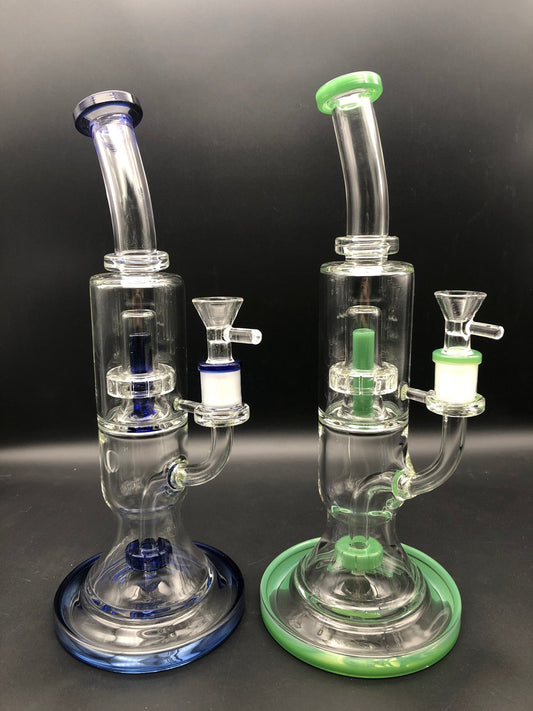 12" Two Tier Showerhead Water Pipe - Meech Madness Smoke Shop