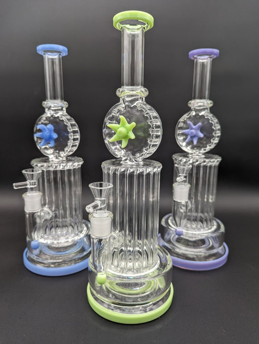 13" Crystal Glass Ripper Tubes - Meech Madness Smoke Shop