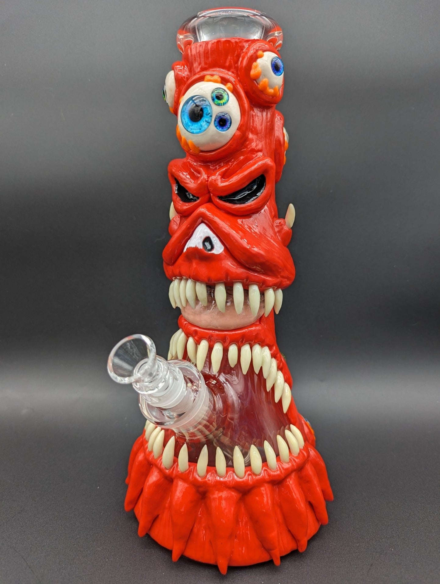 13" Monster Mouth 3D Beaker Bong 7mm - Meech Madness Smoke Shop