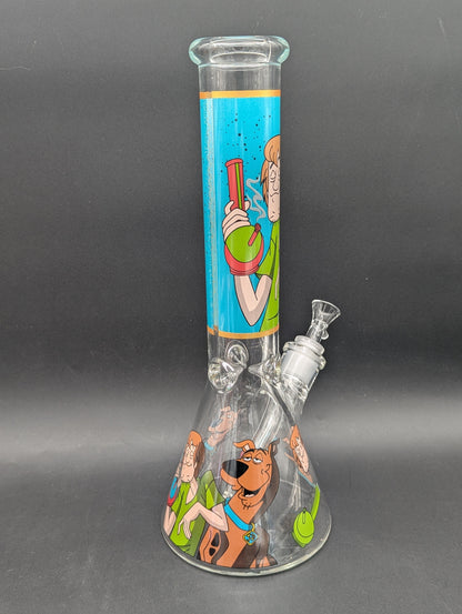 13.5" Cartoon Decal Beaker Bong-Avernic Smoke Shop