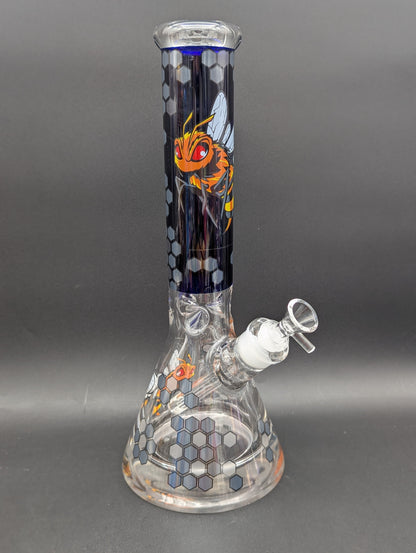 14" Bee Beaker Bongs 9mm Thick-Avernic Smoke Shop