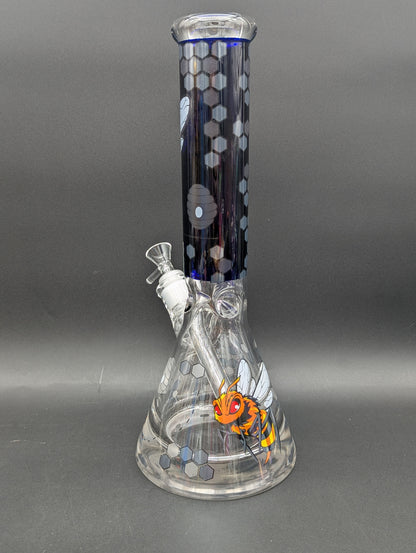 14" Bee Beaker Bongs 9mm Thick-Avernic Smoke Shop
