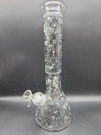 14" Glow in the Dark Beakers 7mm-Avernic Smoke Shop