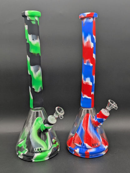 14" Silicone Pyramid Beaker Bong-Avernic Smoke Shop