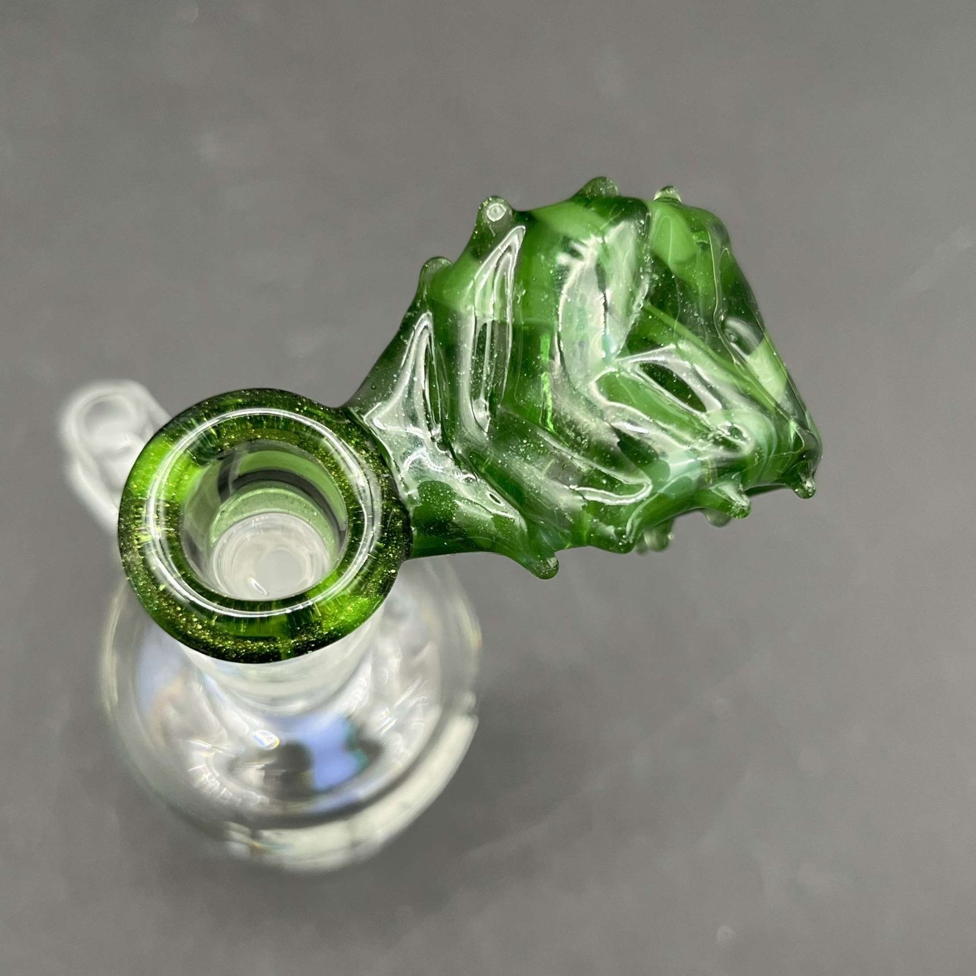 14mm Leaf Handle Slide w/ UV Rim - LLG - Meech Madness Smoke Shop