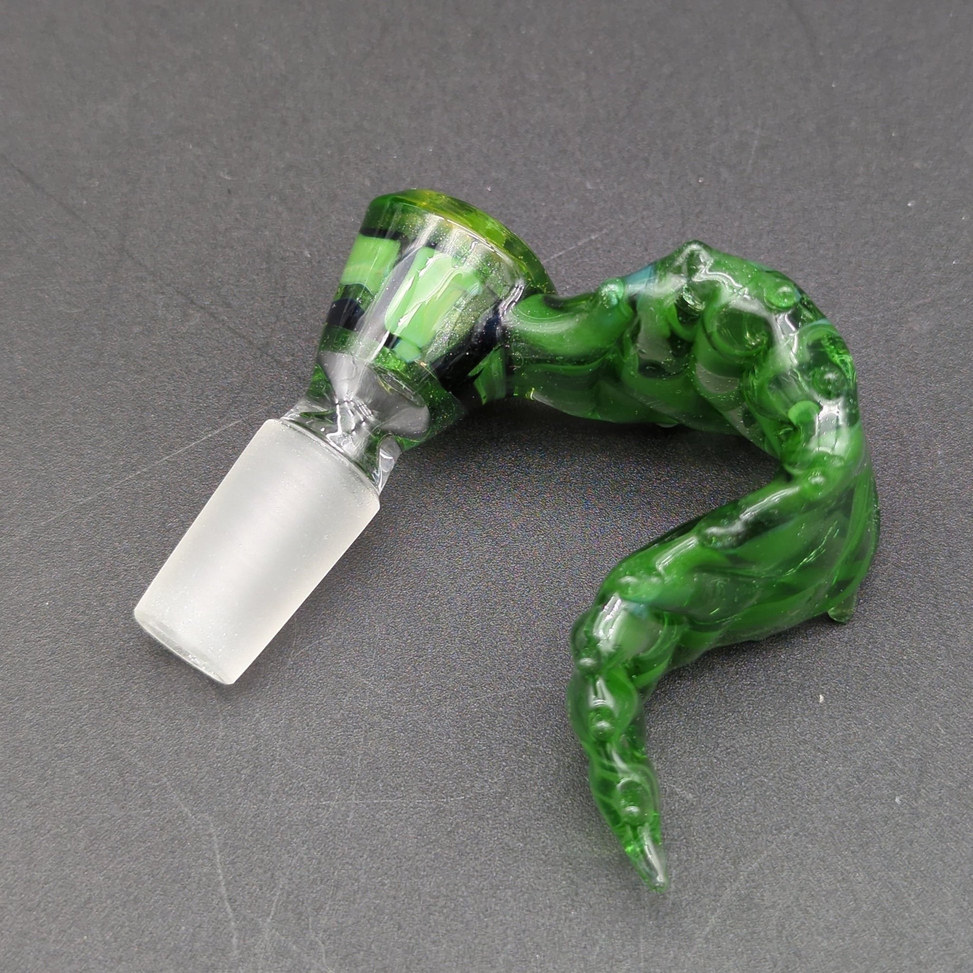 14mm Leaf Handle Slide w/ UV Rim - LLG - Meech Madness Smoke Shop