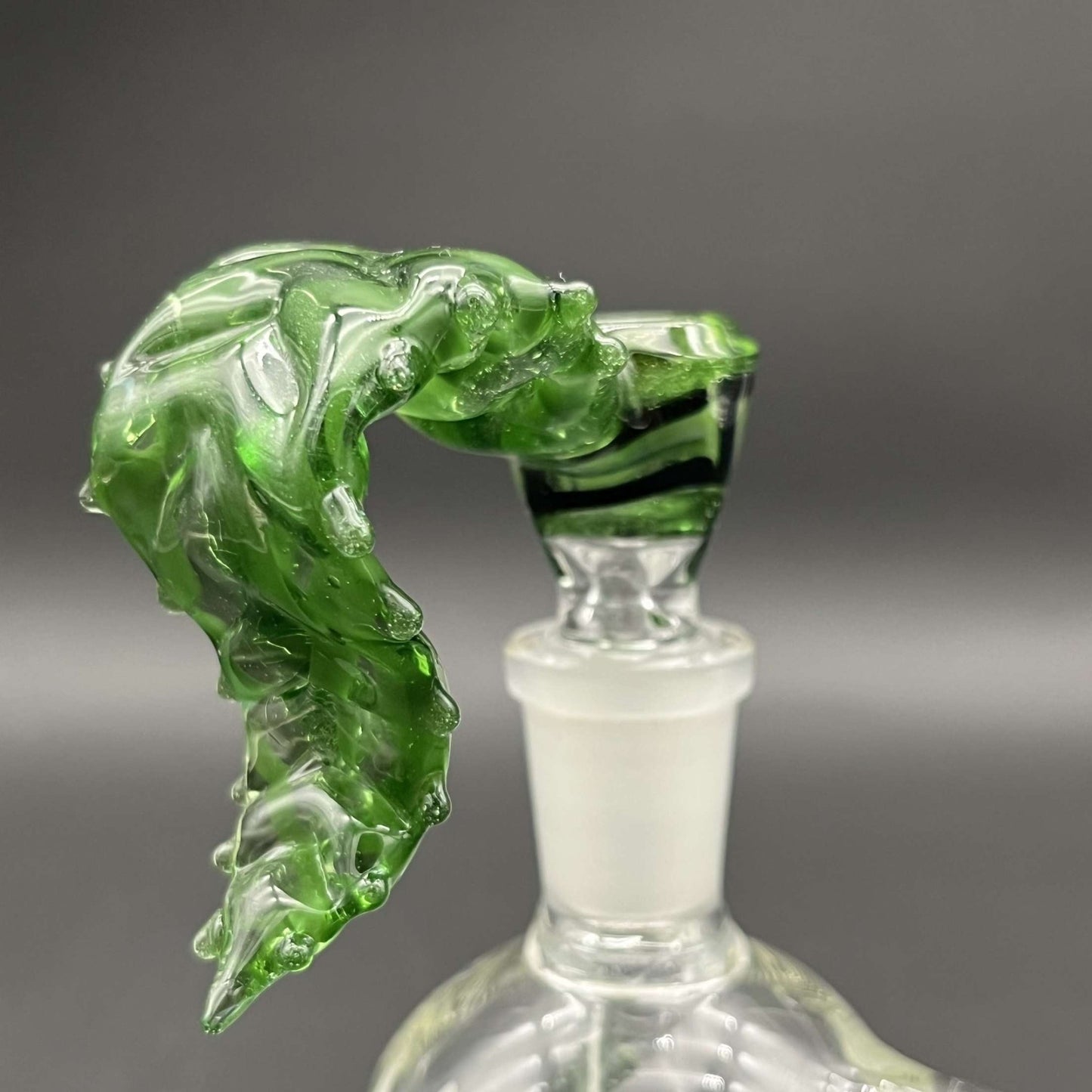 14mm Leaf Handle Slide w/ UV Rim - LLG - Meech Madness Smoke Shop