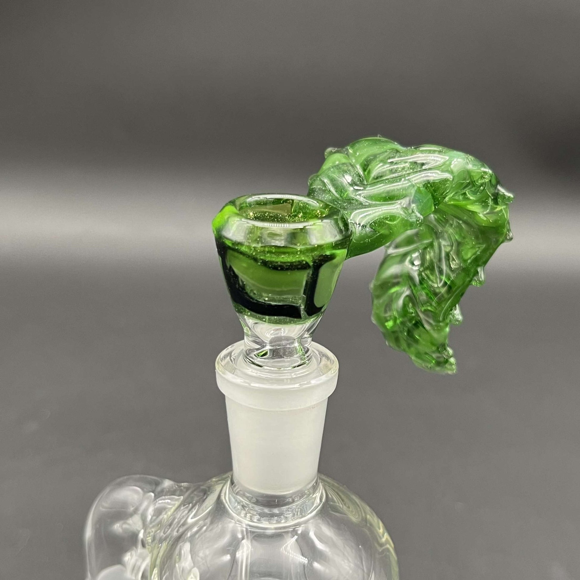 14mm Leaf Handle Slide w/ UV Rim - LLG - Meech Madness Smoke Shop