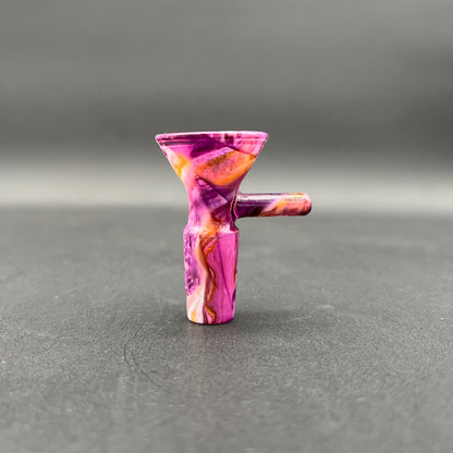 14mm Marbled Design w/ Handle Herb Slide