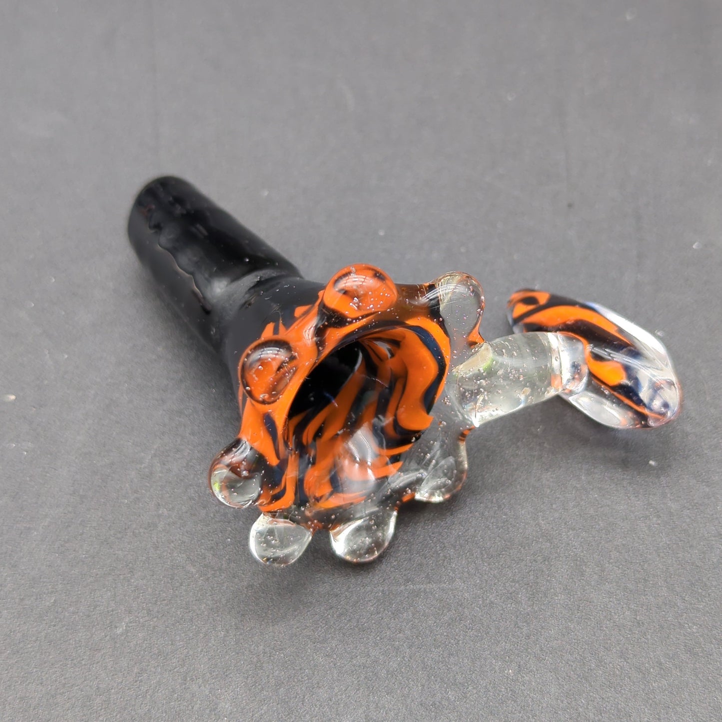 14mm UV Orange and Black Bowl Slide - LLG