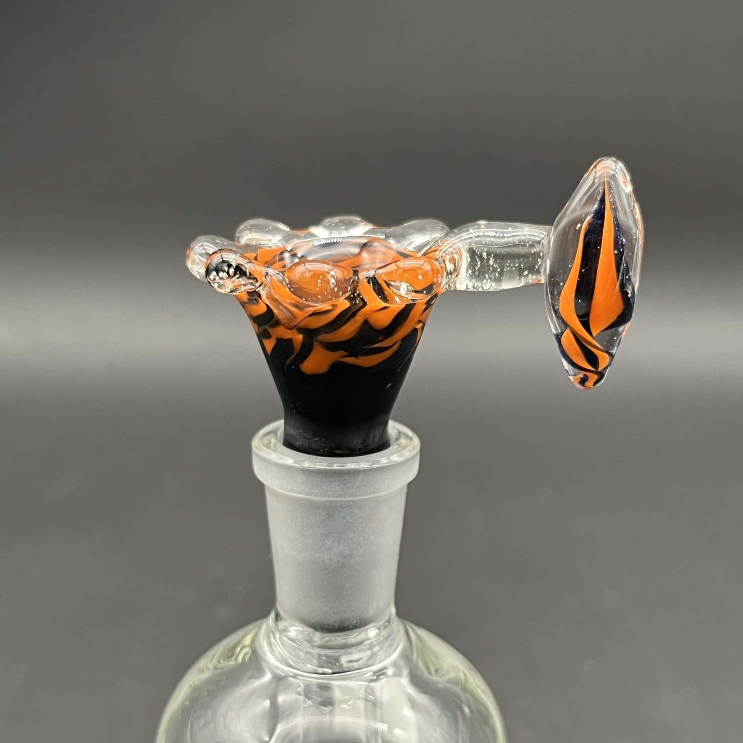 14mm UV Orange and Black Bowl Slide - LLG